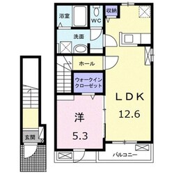 クラール木太リゾンネＡの物件間取画像